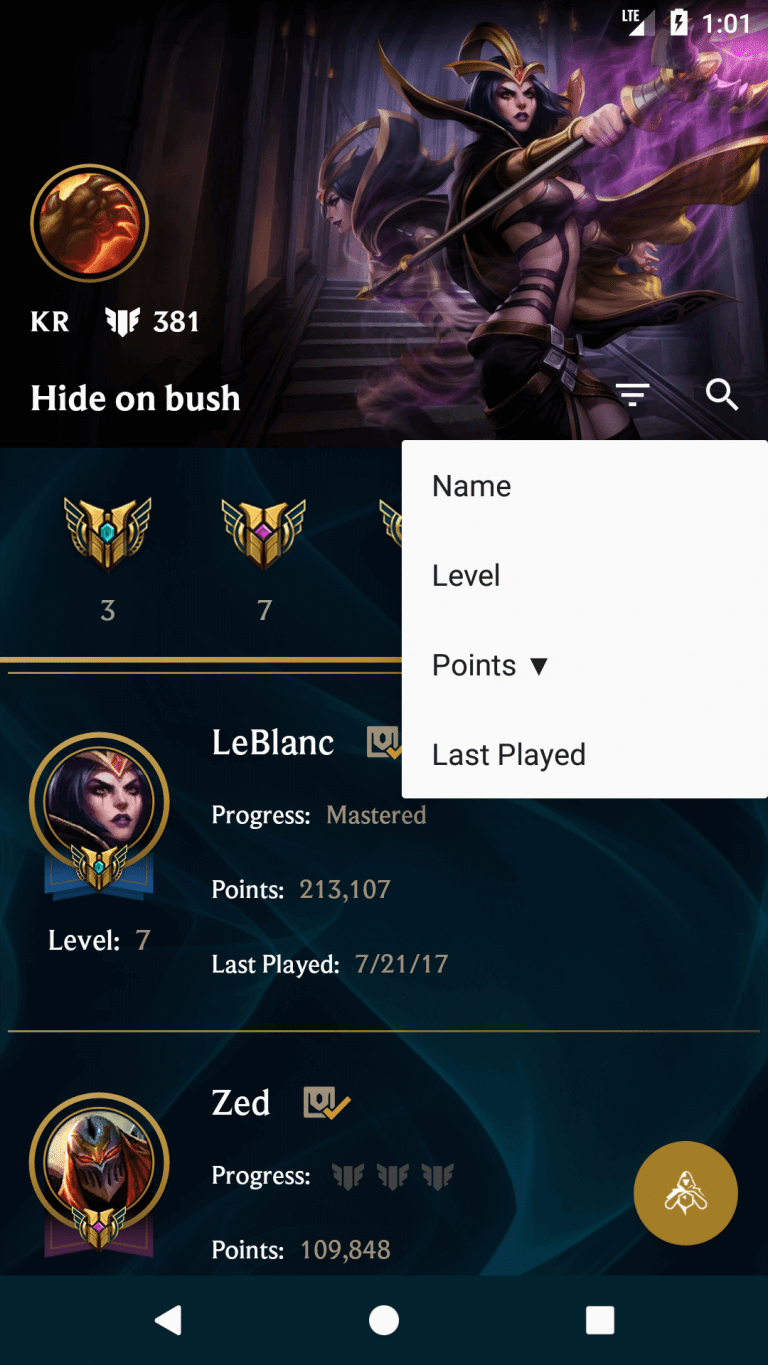 LoL Mastery and Chest LoL Mastery & Chest